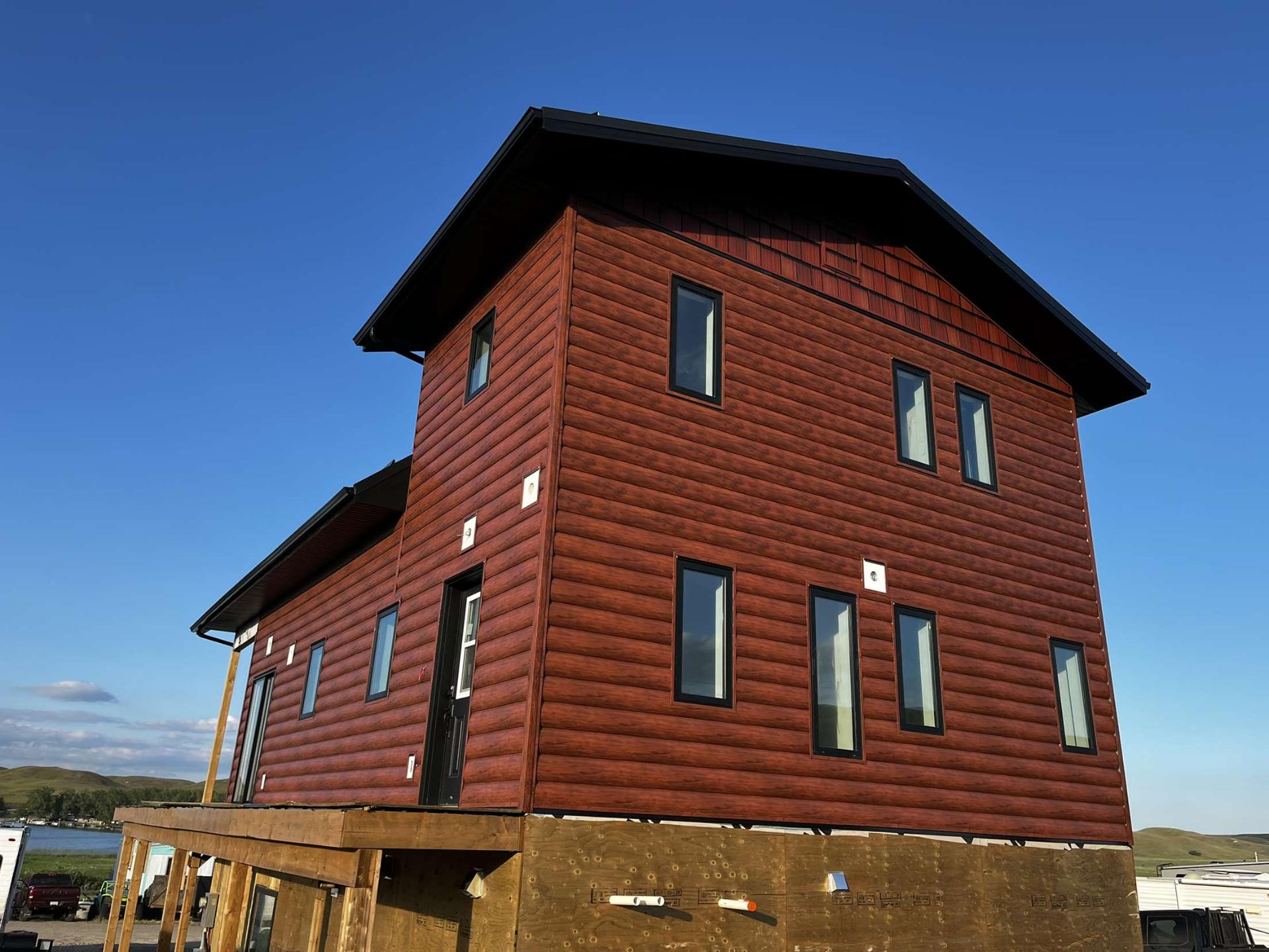 Log Siding & Metal Roof — Lac Pelletier, SK — Lac Pelletier, SK — completed Sask Seamless project